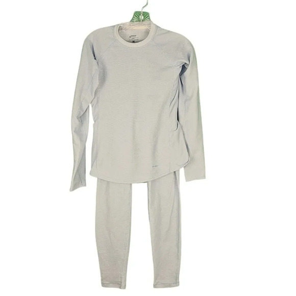 Patagonia Other - Patagonia Womens Light Blue Capilene Performance Baselayer Top Bottom Set Small